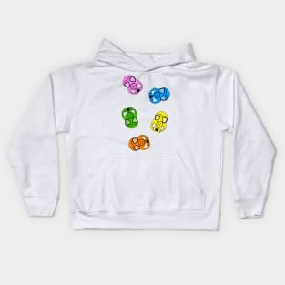 multi colored gas masks Kids Hoodie